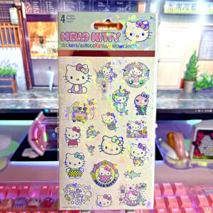 Hello Kitty Stickers 4 Sheets Scrapbook Journal Sanrio 2024 Holographic Fruit